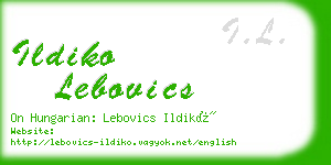 ildiko lebovics business card
